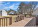 Inviting wooden deck overlooking the backyard, perfect for relaxation and outdoor entertaining at 147 Tralee Dr, Smithfield, NC 27577