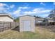 Well-maintained storage shed in the backyard, providing ample space for tools and equipment at 147 Tralee Dr, Smithfield, NC 27577