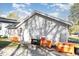 The backyard features a tool shed and an assortment of tools at 1614 Homewood Ave, Durham, NC 27707