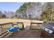 Outdoor deck perfect for grilling, complete with grill and a playful area at 1628 Highpoint St, Wake Forest, NC 27587