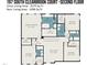 Detailed second-floor floor plan with bedrooms, bathrooms, and walk-in closets at 197 S Clearbook Ct, Angier, NC 27501