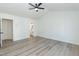 Expansive bedroom featuring neutral wall color and a ceiling fan at 244 Victor Ct, Garner, NC 27529