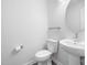 Bright powder room featuring modern fixtures, a pedestal sink, and neutral paint for a clean, inviting feel at 3105 Marshlane Way, Raleigh, NC 27610