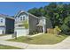 Charming two-story home with a garage, well-manicured lawn, and beautiful landscaping at 4000 Passenger Pl, Durham, NC 27703