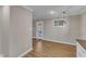 Open dining area with a view to the exterior, complete with modern light fixture at 417 Baker St, Nashville, NC 27856