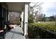 Relaxing covered front porch with comfortable seating and views of the landscaped yard at 4336 N Greg Allen Way, Oxford, NC 27565