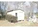 View of a shed on a back deck in a wooded backyard at 4336 N Greg Allen Way, Oxford, NC 27565