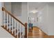Spacious entryway with hardwood floors leads to the staircase and living areas at 505 Marion Hills Way, Knightdale, NC 27545