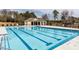 Community swimming pool with lane markers at 505 Marion Hills Way, Knightdale, NC 27545