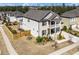 Aerial view of a well-maintained two-story home with a double porch and a fenced backyard at 518 Parlier Dr # 82, Apex, NC 27523