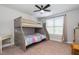 This bedroom offers a bunk bed, a desk, and carpet at 52 Reserve Dr, Fuquay Varina, NC 27526