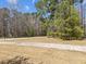 Long driveway leading to a home surrounded by trees and greenery at 5408 Rivercrest Dr, Youngsville, NC 27596