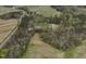 An aerial shot of a residence and acreage surrounded by trees and farmland at 610 Flemingtown Rd, Henderson, NC 27537