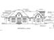 Detailed architectural rendering of the front elevation, highlighting key design elements and dimensions at 63 Pennington Cir, Chapel Hill, NC 27517