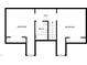 Upstairs floor plan featuring two bedrooms, a hallway, and a bathroom at 1100 Walter Clark Dr, Hillsborough, NC 27278