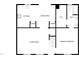 Detailed first floor layout featuring kitchen, dining area, living room, primary bedroom, and bathroom at 1100 Walter Clark Dr, Hillsborough, NC 27278