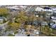 Aerial view of a residential neighborhood featuring tree-lined streets and proximity to urban amenities at 1714 Park Dr, Raleigh, NC 27605