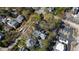 Captivating aerial view showcasing neighborhood rooftops and tree canopies in a well-established residential area at 1714 Park Dr, Raleigh, NC 27605
