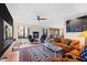Inviting living room with fireplace, comfortable seating, and access to the kitchen at 1714 Park Dr, Raleigh, NC 27605