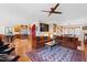 Bright living room with hardwood floors, comfortable sofas, and an open floorplan at 1714 Park Dr, Raleigh, NC 27605