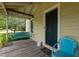 Inviting front porch featuring a charming porch swing and a cozy seating area at 2409 Hodges Rd, Burlington, NC 27217