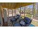 Comfortable screened-in porch with wicker seating, perfect for enjoying the outdoors in a relaxed setting at 2409 Hodges Rd, Burlington, NC 27217
