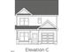 Exterior elevation C of the new home featuring a two-car garage and covered porch at 354 Bluejay St, Clayton, NC 27520