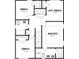 Second-floor plan with three bedrooms, loft/fourth bedroom, and laundry area at 354 Bluejay St, Clayton, NC 27520