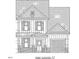 Blueprint of a two-story home showcasing the front elevation with a covered porch and garage at 370 Bluejay St, Clayton, NC 27520