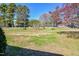 Lush front yard view showcasing mature trees and a well-manicured lawn at 408 Rand Rd, Raleigh, NC 27603