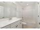 Clean bathroom with a single vanity and a tub-shower combo at 4320 Stony Falls Way, Knightdale, NC 27545