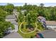 Aerial view of community green space and surrounding neighborhood at 445 S Greensboro St, Carrboro, NC 27510