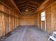 Interior view of shed with wood paneling, shelving, and a window at 471 Deer Run, Pittsboro, NC 27312