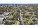 Aerial view showcasing the neighborhood location near the city skyline and surrounding streets at 613 Canal St, Durham, NC 27701
