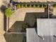 Overhead view displaying a well-maintained backyard with lush greenery, mature trees, and manicured hedges surrounding the property at 78 Radcliffe Ct, Clayton, NC 27527