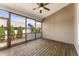 Spacious screened-in porch with wood ceiling and floors, perfect for relaxing at 78 Radcliffe Ct, Clayton, NC 27527