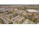 This aerial view showcases the neighborhood's proximity to shopping and restaurants at 7920 Leonardo Dr, Durham, NC 27713
