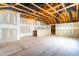 Bonus room features wood framing, ready for customization with drywall and electrical wiring at 966 Shoofly Path, Apex, NC 27502