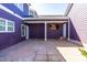 Private backyard patio with stamped concrete, perfect for outdoor seating and entertainment at 966 Shoofly Path, Apex, NC 27502