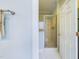 Clean bathroom with a shower and a glass door at 101 Sundance Pl, Chapel Hill, NC 27514