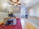 Bonus room with bright natural light, built-in shelving and hardwood floors at 101 Sundance Pl, Chapel Hill, NC 27514