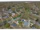 Expansive aerial view of a neighborhood featuring lush greenery and well-maintained homes at 1106 Aycock Ave, Burlington, NC 27215