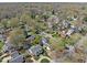 An aerial view of a classic, well-situated neighborhood filled with established trees and uniquely styled homes at 1106 Aycock Ave, Burlington, NC 27215