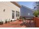 Cozy back deck with room for outdoor seating, perfect for enjoying the backyard garden at 1217 Wedgeland Dr, Raleigh, NC 27615