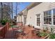 Charming back deck with space for plants and furniture, adding an inviting space for relaxation at 1217 Wedgeland Dr, Raleigh, NC 27615