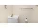 Clean bathroom with a vanity and neutral wall color, complemented by modern fixtures and accessories at 1245 Schaub Dr, Raleigh, NC 27606