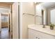 Bright bathroom featuring a modern sink and vanity, complemented by clean lines and neutral colors for a relaxing space at 1245 Schaub Dr, Raleigh, NC 27606