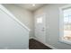 Bright entryway with staircase and modern front door at 133 Ambergate Ct, Rocky Mount, NC 27804