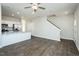 Open concept kitchen and living area with modern finishes at 133 Ambergate Ct, Rocky Mount, NC 27804