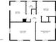 Floorplan featuring 2 bedrooms, a kitchen, a living room, a bathroom, and a hallway at 1409 Ida St, Durham, NC 27705